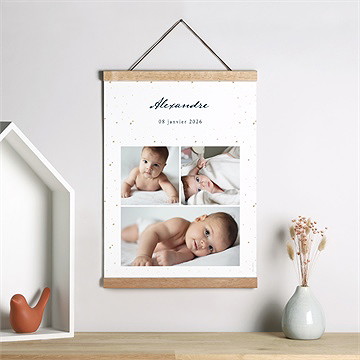 Affiche naissance étoile - Mise en situation