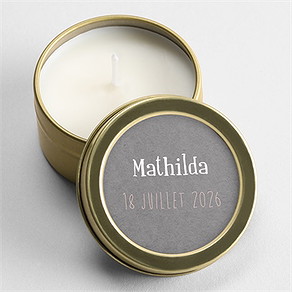 Bougie naissance touche vintage