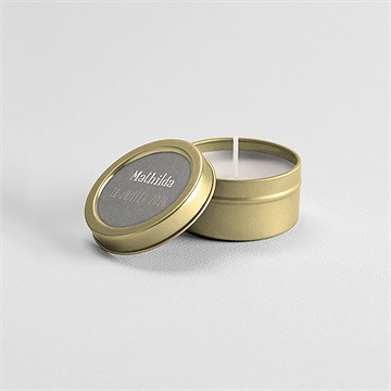 Bougie naissance touche vintage - Mise en situation