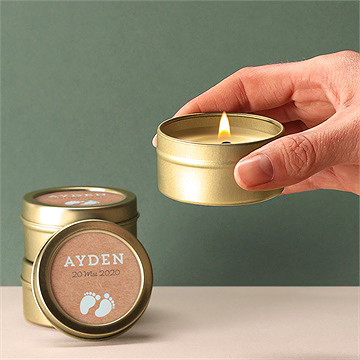 Bougie naissance cocotte en folie ! - Bougie allumée