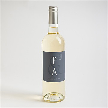 Etiquette de bouteille mariage reliefs - Mise en situation