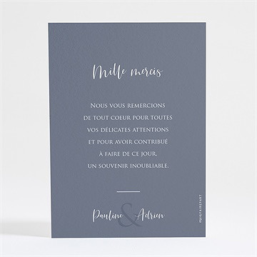 Remerciement mariage reliefs - Dos du remerciement