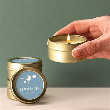 Bougie naissance l'essentiel en pictogrammes - Bougie allumée