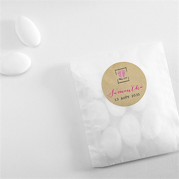 Sticker naissance son télégramme - Mise en situation