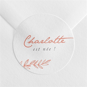 Sticker naissance végétation copper