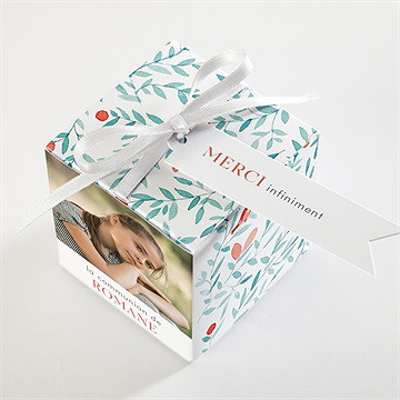 Boîte de dragées communion rêverie - Dessus de la boîte