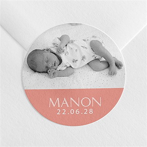 Sticker naissance sobre et chic