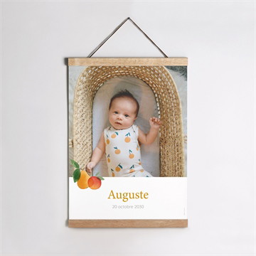 Affiche naissance cocktail fruité magnet