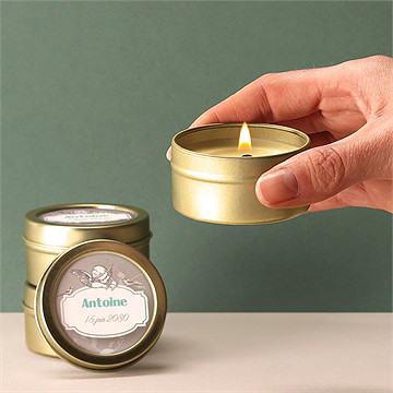 Bougie communion pendentifs - Bougie allumée