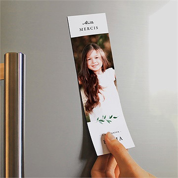 Remerciement communion belle simplicité magnet - Mise en situation