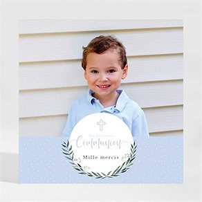 Remerciement communion doux flocons magnet