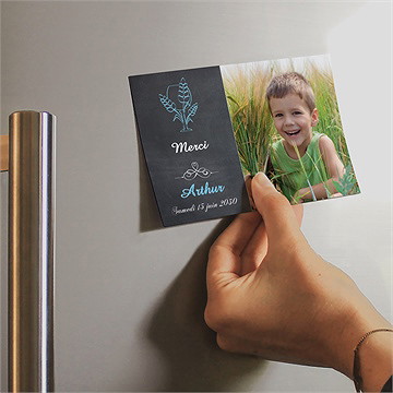 Remerciement communion coupe et épis de blé magnet - Mise en situation