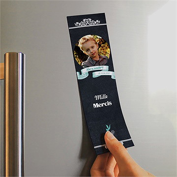 Remerciement communion sacrement élégant magnet - Mise en situation