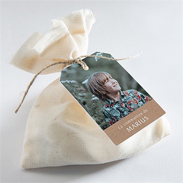 Etiquette communion illustration végétale - Mise en situation