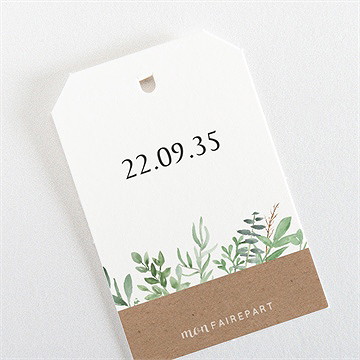 Etiquette communion illustration végétale - Dos de l'étiquette