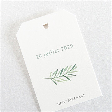 Etiquette communion végétal et dorure - Dos de l'étiquette