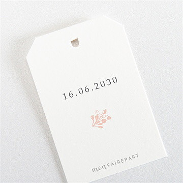 Etiquette communion gravures végétales - Dos de l'étiquette