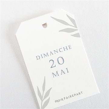 Etiquette communion bleu myosotis - Dos de l'étiquette