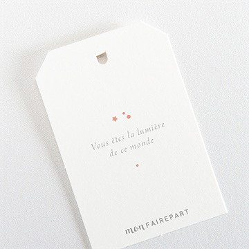 Etiquette communion lumière - Dos de l'étiquette
