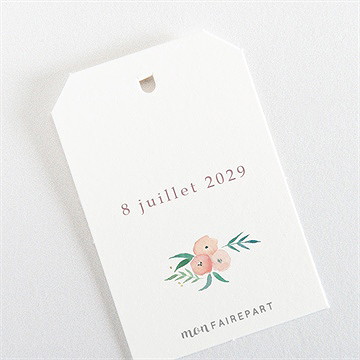 Etiquette communion rose tendre - Dos de l'étiquette