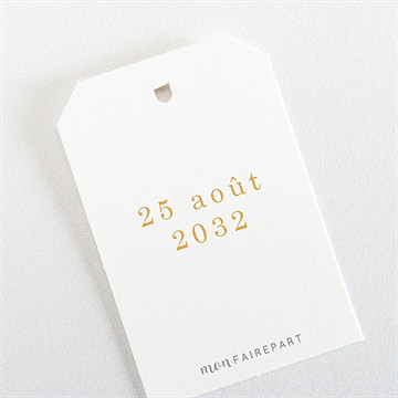 Etiquette communion jaune et or - Dos de l'étiquette