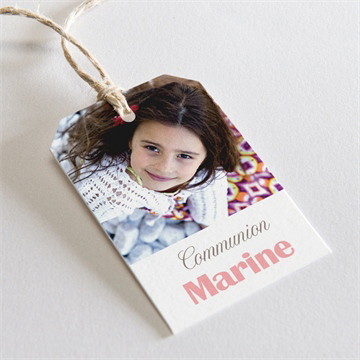 Etiquette communion jolie annonce