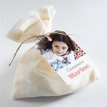 Etiquette communion jolie annonce - Mise en situation