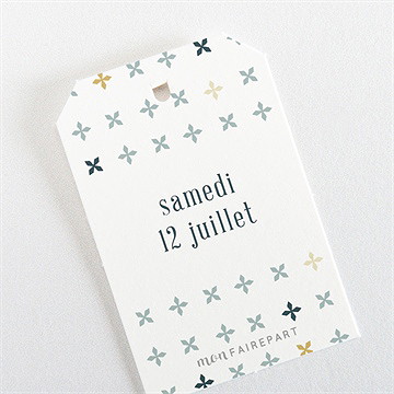 Etiquette communion ambiance art déco - Dos de l'étiquette