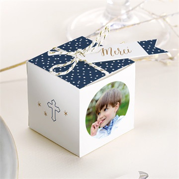 Boîte de dragées communion relief