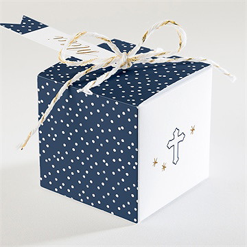 Boîte de dragées communion relief - Dos de la boîte