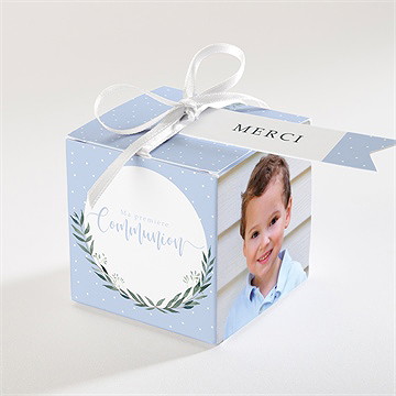 Boîte de dragées communion doux flocons