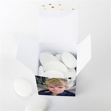 Boîte de dragées communion jolie fête - Intérieur de la boîte