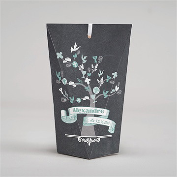 Boîte surprise communion sacrement élégant - Dos de la boîte