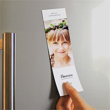 Remerciement communion ornements magnet - Mise en situation