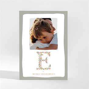 Remerciement communion signature florale magnet