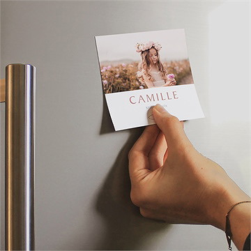 Remerciement communion jolies grâces magnet - Mise en situation