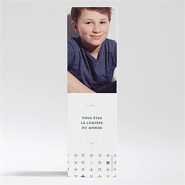 Signet communion ambiance art déco - Dos du signet