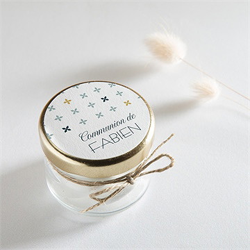 Sticker communion ambiance art déco - Mise en situation