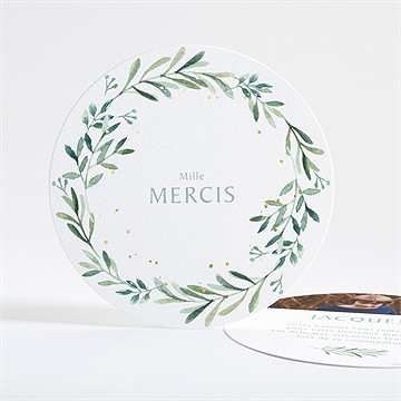 Remerciement communion végétal et dorure