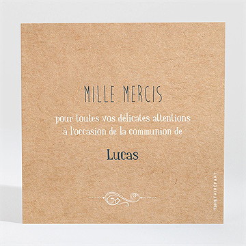 Remerciement communion tout un symbole - Dos de la carte