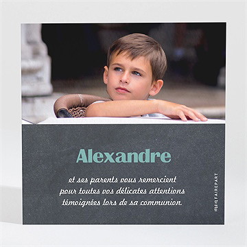 Remerciement communion sacrement élégant - Dos de la carte