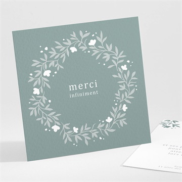 Remerciement communion gaufrage émeraude