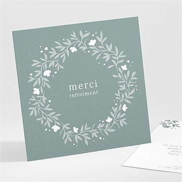 Remerciement communion gaufrage émeraude