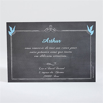 Remerciement communion coupe et épis de blé - Dos du faire-part