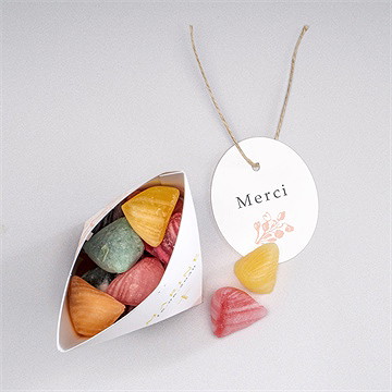 Boîte surprise communion gravures végétales - Intérieur de la boîte