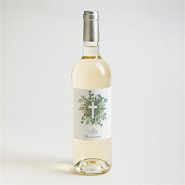 Etiquette de bouteille communion en grâce - Mise en situation