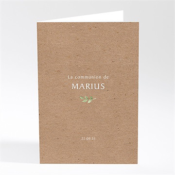 Menu communion illustration végétale