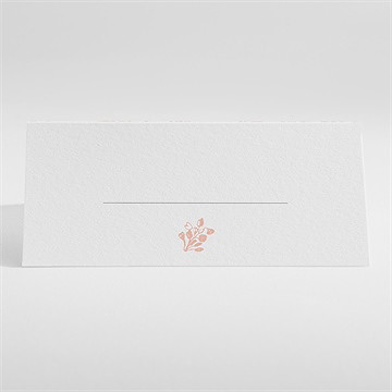 Marque-place communion gravures végétales - Dos du marque-place