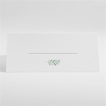 Marque-place communion végétal et dorure - Dos du marque place