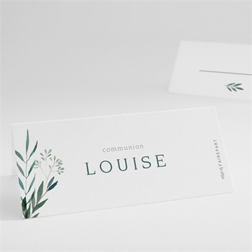 Marque-place communion touche champêtre